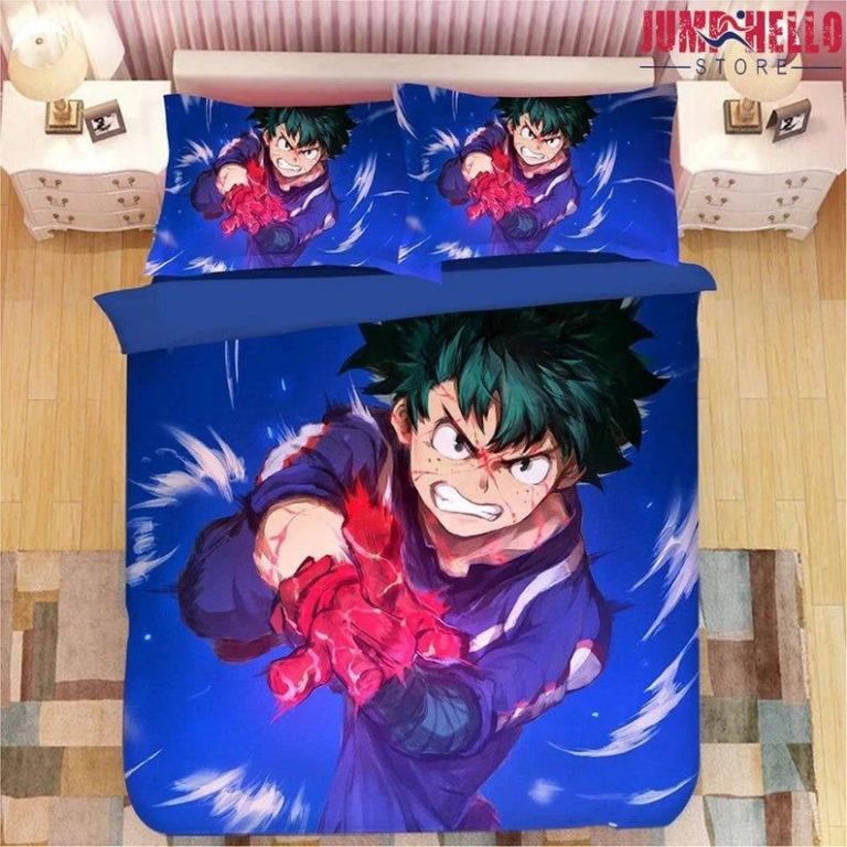 Deku Midoriya Izuku Power My Hero Academia Bed Set Custom Anime Bedding