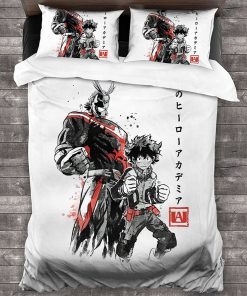 Deku x Al Might Two Heroes My Hero Academia Bedding Custom Anime Bed Set