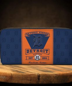 Detroit Tigers Custom Name Zip Around Wallets