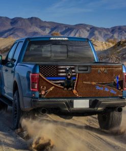 Dobermann Back The Blue Truck Tailgate Decal Sticker Wrap Dobermann Back The Blue Truck Tailgate Decal Sticker Wrap