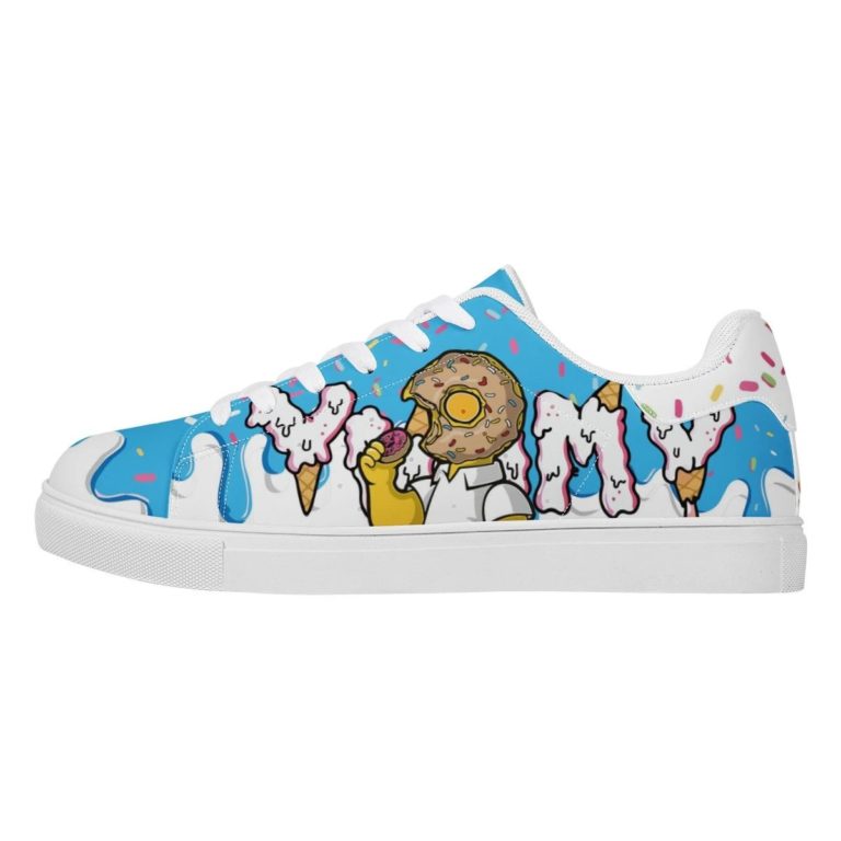 Donut Homer Simpsons Drip Low top Leather Stan Smith Sneaker, Casual Shoes