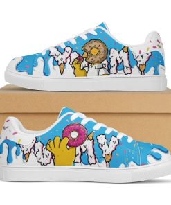 Donut Homer Simpsons Drip Low top Leather Stan Smith Sneaker, Casual Shoes