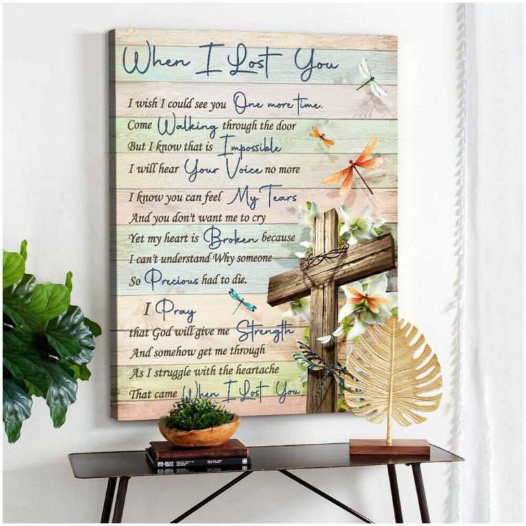 Dragonfly When I Lost You Wall Art Memorial Decor