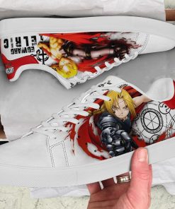 Edward Elric Fullmetal Alchemist Low top Leather Stan Smith Shoes, Custom Sneaker