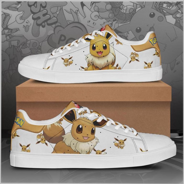 Eevee Pokemon Low top Leather Stan Smith Sneaker, Casual Shoes