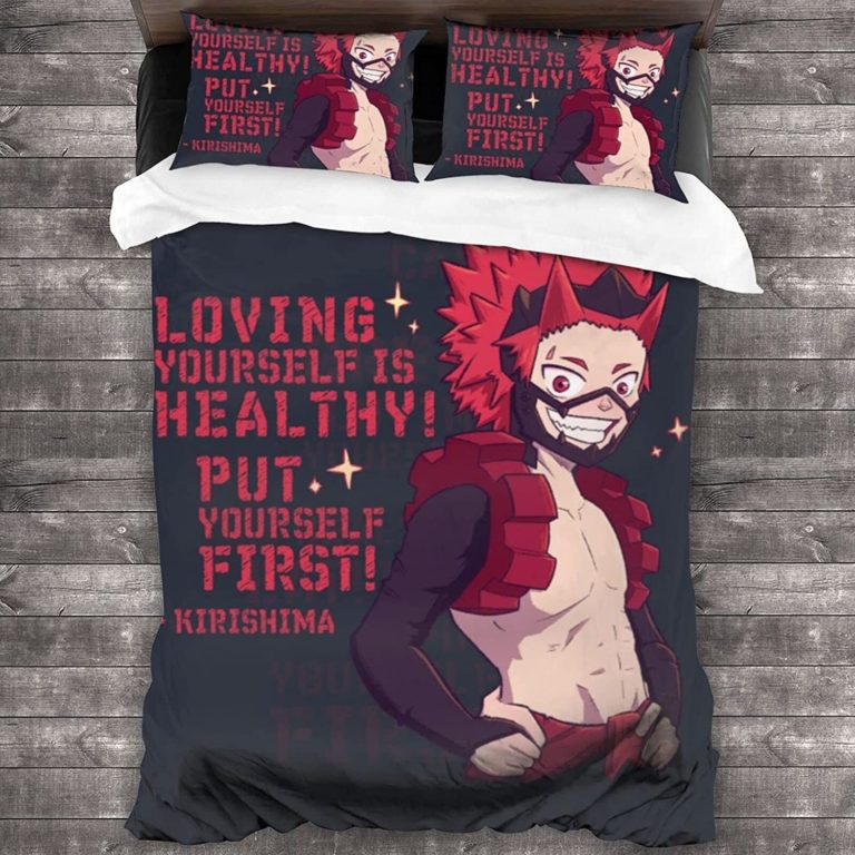 Eijiro Kirishima My Hero Academia Anime Bed Set Motivation Bedding