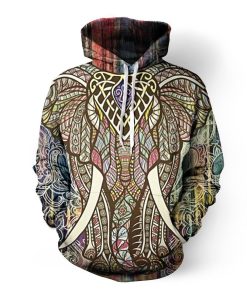 Elephant Paint 3D Hoodie