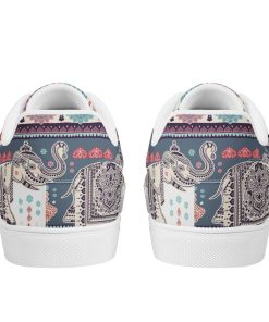 Elephant White Low top Leather Stan Smith Shoes, Custom Sneaker