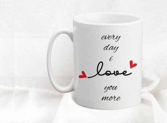 Every Day I Love You More Valentine Ceramic Mug