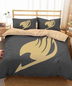 Fairy Tail Bed Set Beige Fairy Tail Anime Bedding
