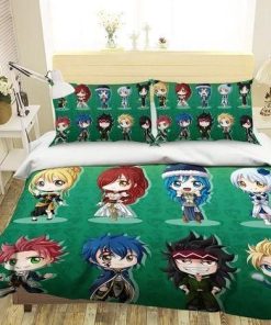 Fairy Tail Bed Set Green Lucy Anime Bedding