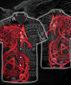 Fenrir Red Button Down Short Sleeves Shirt Fenrir Red Button Down Short Sleeves Shirt