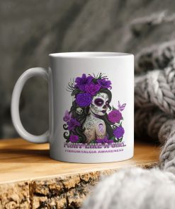 Fight Like A Girl Fibromyalgia Awareness Sugar Skull Fairy Ceramic Coffee Mug Fight Like A Girl Fibromyalgia Awareness Sugar Skull Fairy Ceramic Coffee Mug
