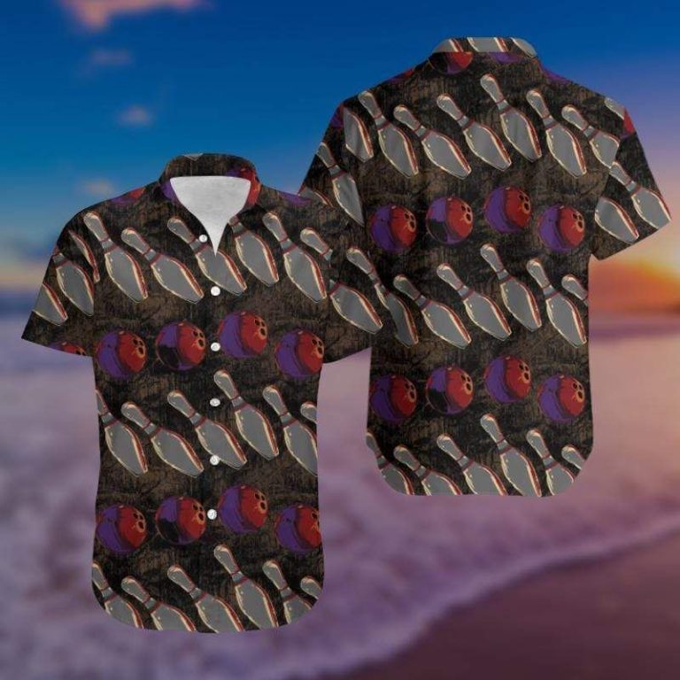 Find Old Bowling So Cute Short Sleeve Printed Button Down