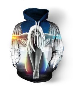Fire & Water Angel 3D Hoodie