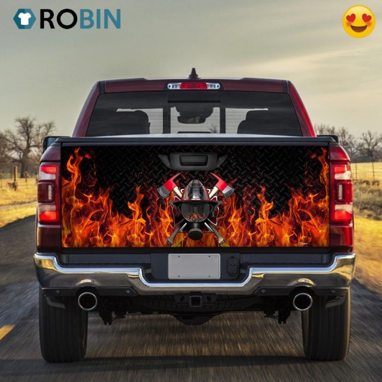 Firefighter Truck Tailgate Decal Sticker Wrap