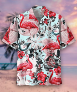 Flamingo Aloha Shirt Hawaiian Shirt