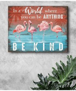 Flamingo Be Kind Wall Art Coastal Decor Flamingo Be Kind Wall Art Coastal Decor
