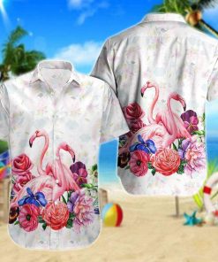 Flamingo Flower Tropical Hawaiian Shirt Flamingo Flower Tropical Hawaiian Shirt