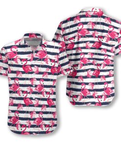 Flamingo Short Sleeve Button Down Shirt