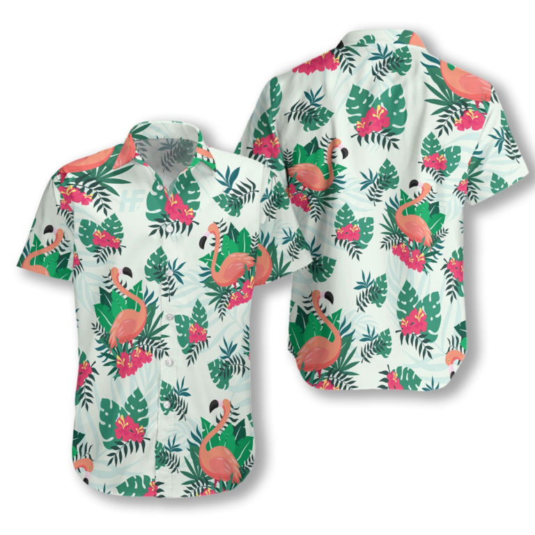 Flamingo Summer Beach Tropical Hawaiian Shirt