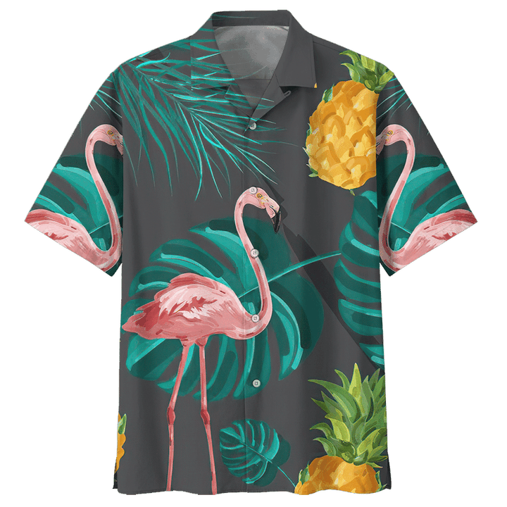 Flamingo Tropical Hawaiian Shirt - RobinPlaceFabrics