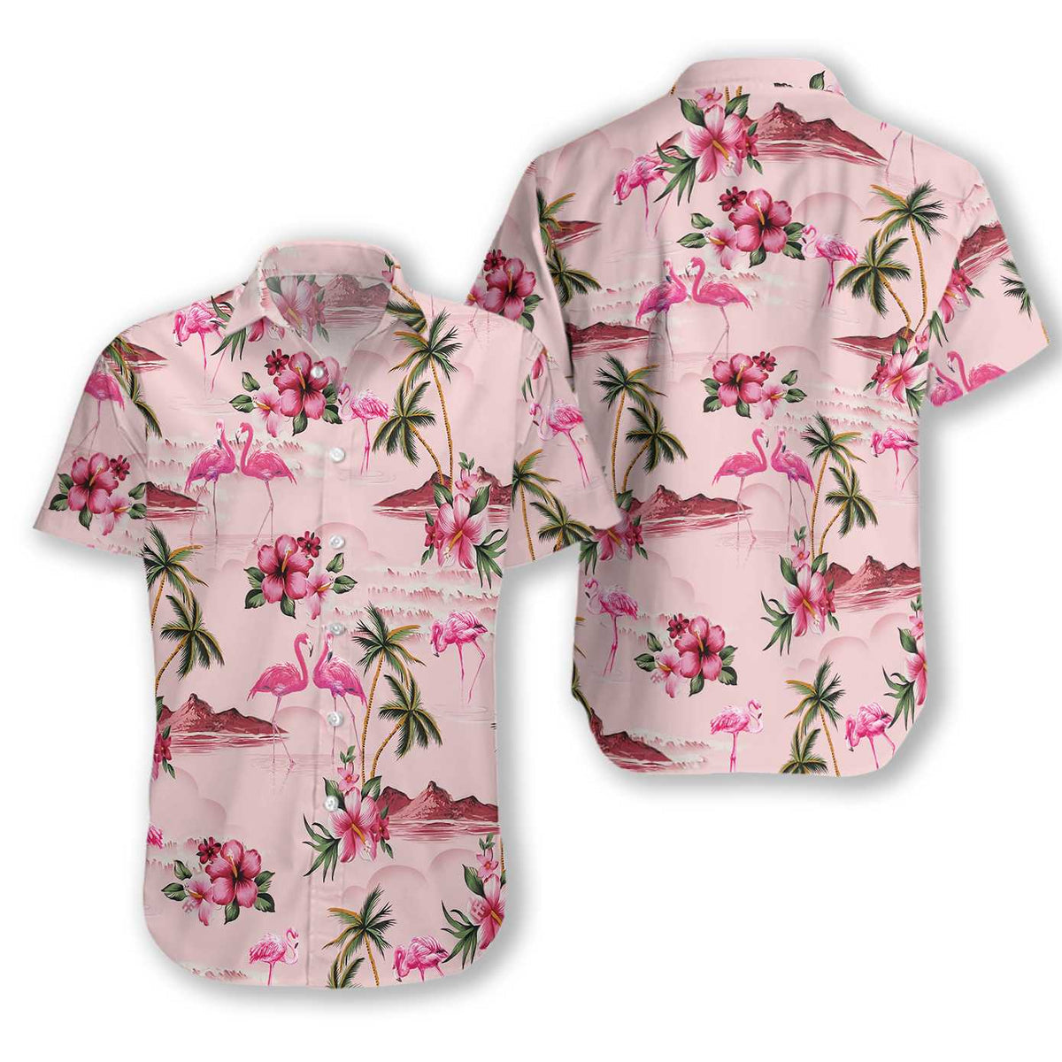 Flamingo Tropical Hawaiian Shirt RB4422 - RobinPlaceFabrics