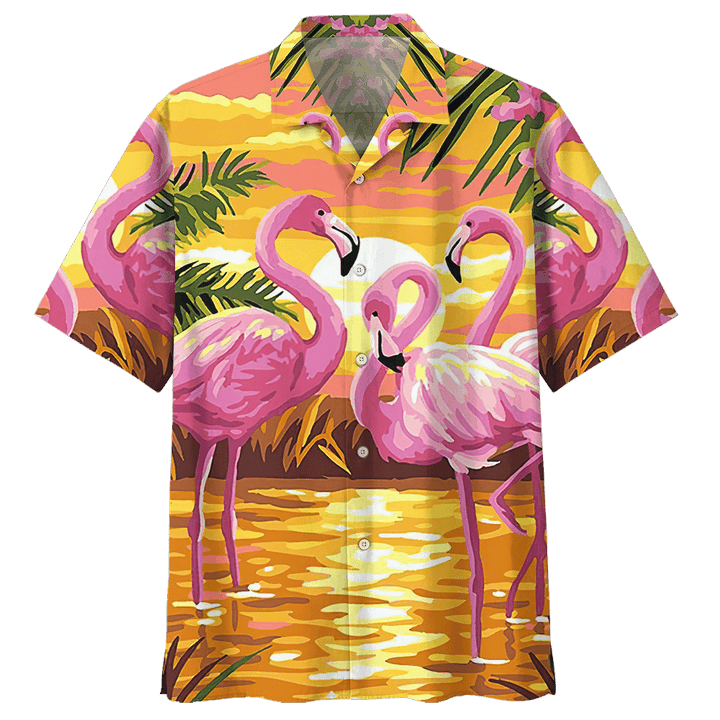 Flamingo Tropical Shirt - RobinPlaceFabrics