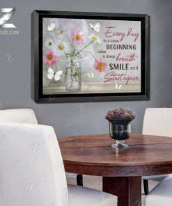 Floral Canvas Every Day Is A New Beginning Butterfly Wall Art Decor Floral Canvas Every Day Is A New Beginning Butterfly Wall Art Decor