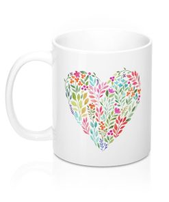Floral Heart Ceramic Coffee Couple In Love Mug Floral Heart Ceramic Coffee Couple In Love Mug