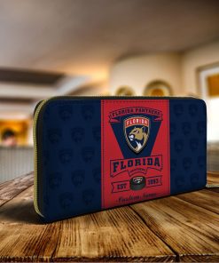 Florida Panthers Custom Name Zip Around Wallets Florida Panthers Custom Name Zip Around Wallets