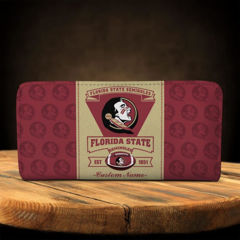 Florida State Seminoles Custom Name Zip Around Wallets