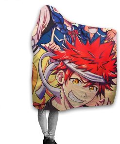 Food Wars Shokugeki No Soma Warm Hooded Blanket – Throw Fleece Flannel Blanket Food Wars Shokugeki No Soma Warm Hooded Blanket – Throw Fleece Flannel Blanket