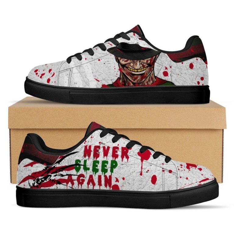 Freddy Krueger Never Sleep Again Low top Leather Stan Smith Sneaker, Casual Shoes