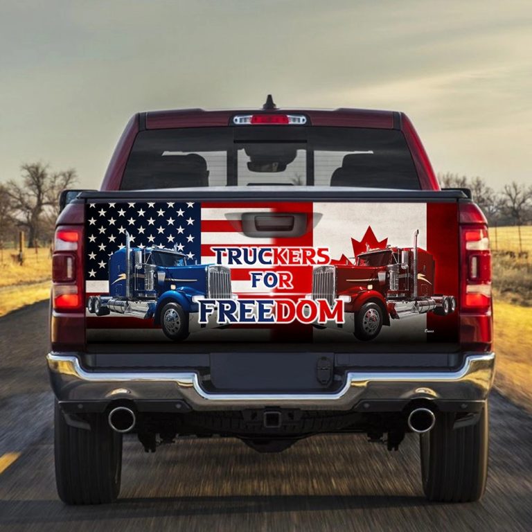 Freedom Convoy 2022 Truck Tailgate Sticker Truckers For Freedom
