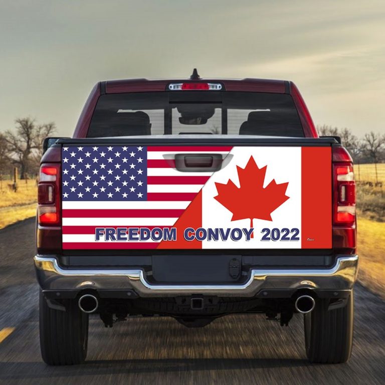 Freedom Convoy 2022, Truckers For Freedom, Mandate Freedom, Canadian Trucker Truck Tailgate Sticker