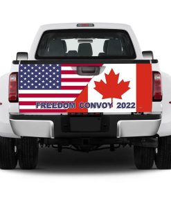 Freedom Convoy 2022, Truckers For Freedom, Mandate Freedom, Canadian Trucker Truck Tailgate Sticker Freedom Convoy 2022, Truckers For Freedom, Mandate Freedom, Canadian Trucker Truck Tailgate Sticker