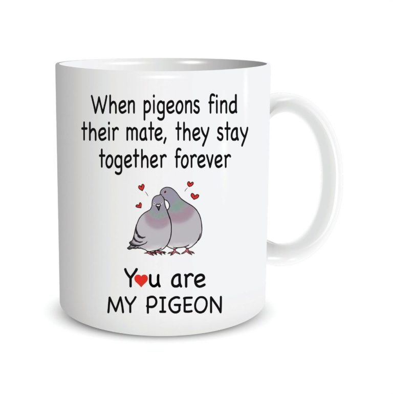 Funny Pigeon Ceramic Mug Gift For Her Or Him Couple In Love