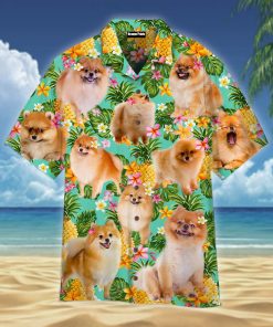 Funny Pomeranian Dog Pinapple Tropical Tropical Hawaiian Shirt Funny Pomeranian Dog Pinapple Tropical Tropical Hawaiian Shirt