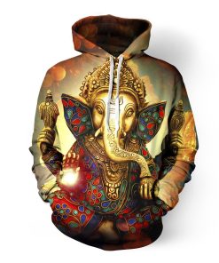 Ganesha Lights 3D Hoodie