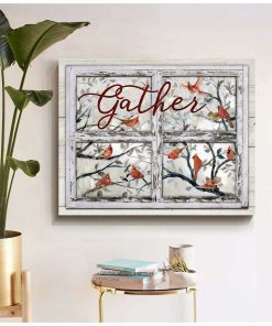 Gather Cardinal Window Canvas & Poster Gather Cardinal Window Canvas & Poster