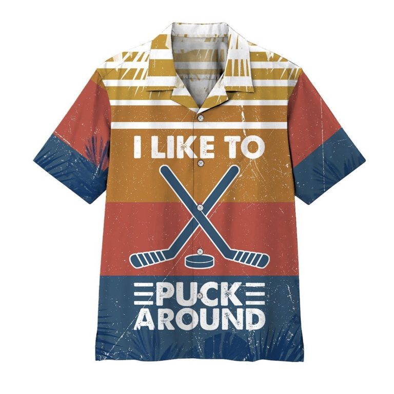 Gearhumsn 3D Hockey Casual Button Down Hawaiian Shirts