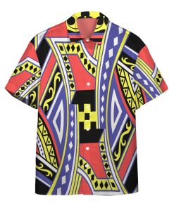 Gearhumsn 3D King Of Diamonds Cesar Casual Button Down Hawaiian Shirts