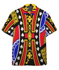 Gearhumsn 3D King Of Spades David Casual Button Down Hawaiian Shirts