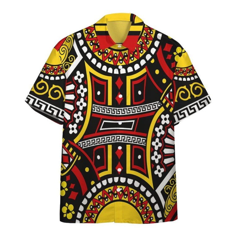 Gearhumsn 3D Queen Of Diamonds Rachel Casual Button Down Hawaiian Shirts