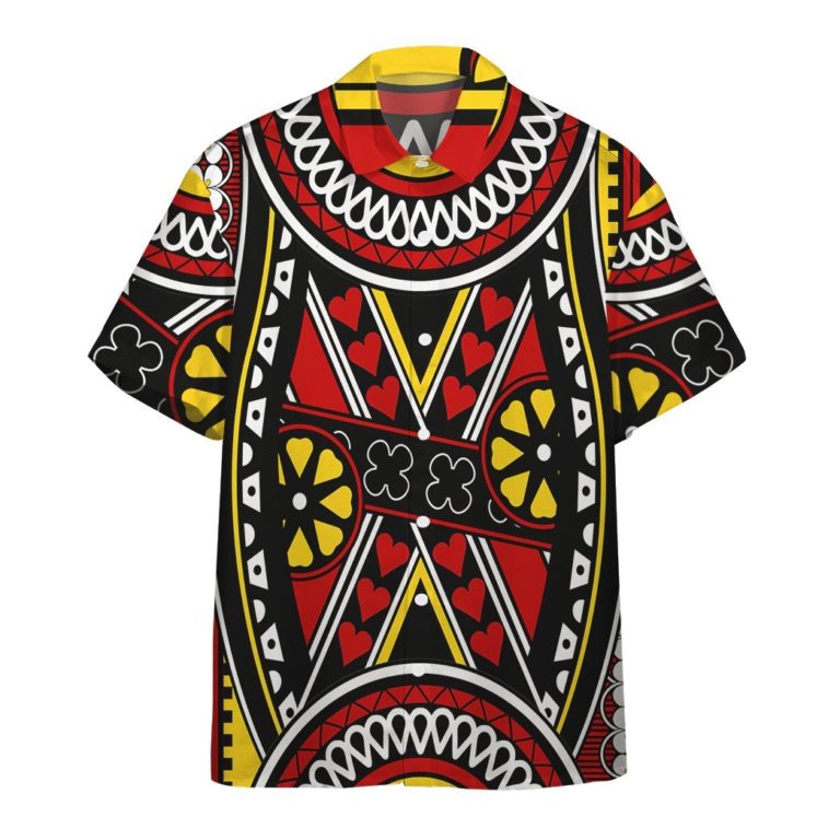 Gearhumsn 3D Queen Of Hearts Judith Casual Button Down Hawaiian Shirts