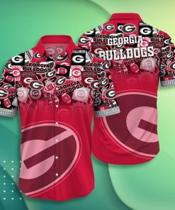 Georgia Bulldogs Casual Short Sleeve Hawaiian Shirt