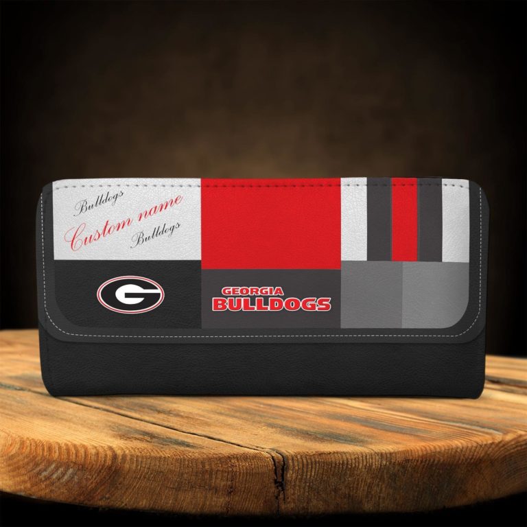 Georgia Bulldogs Custom Name Zip Around Wallets