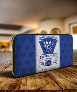 Georgia State Panthers Custom Name Zip Around Wallets Georgia State Panthers Custom Name Zip Around Wallets