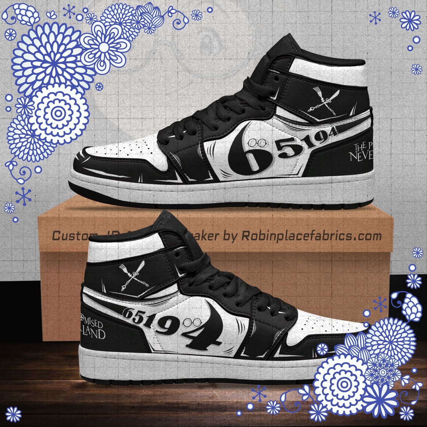 Gilda Boot Sneakers Custom The Promised Neverland Anime Shoes ...